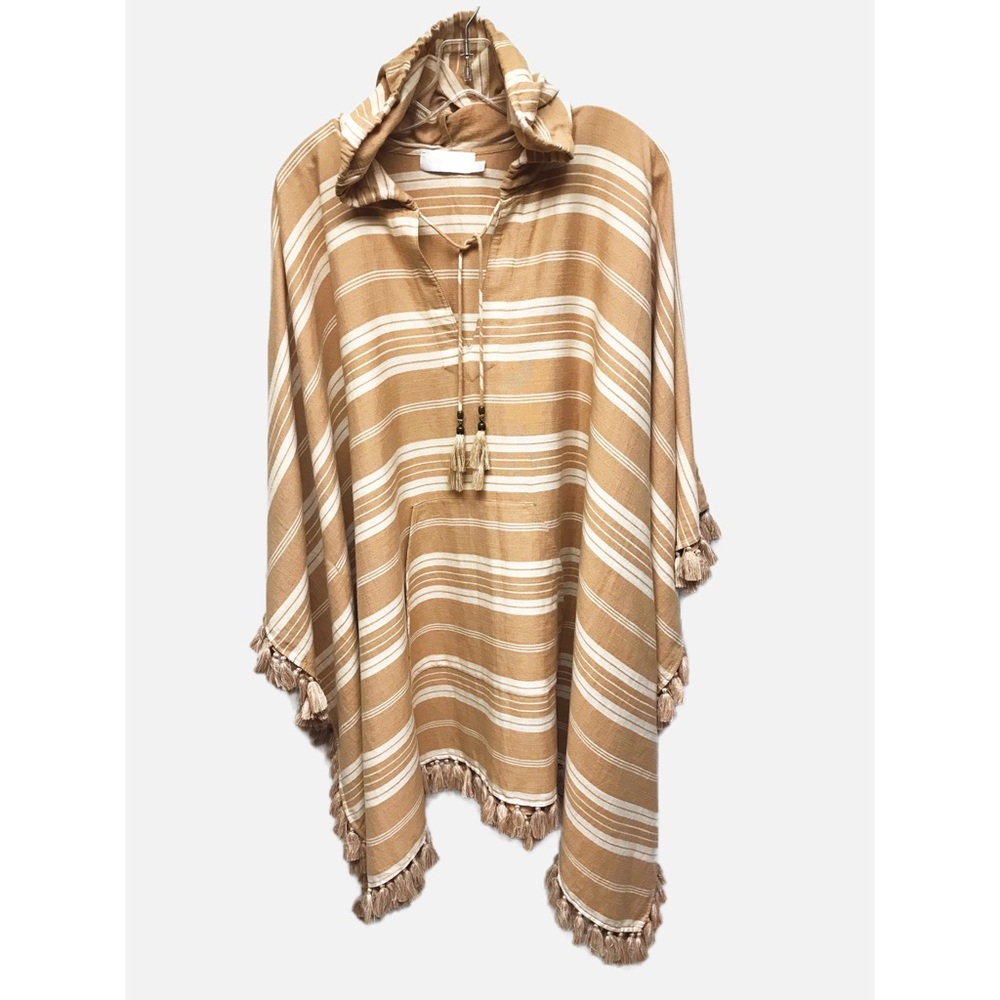 Zimmermann Tan and White Striped Swim Coverup